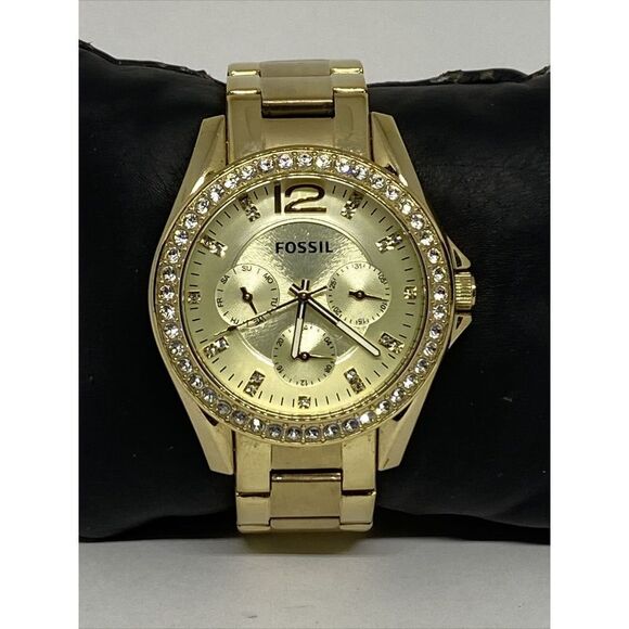 Fossil Riley ES3203 Women's Stainless Steel Analog Dial Quartz Wrist Watch EY458 - Picture 1 of 12